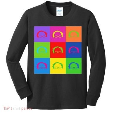 Bernie Sanders Hair Minimalist Pop Art Kids Long Sleeve Shirt