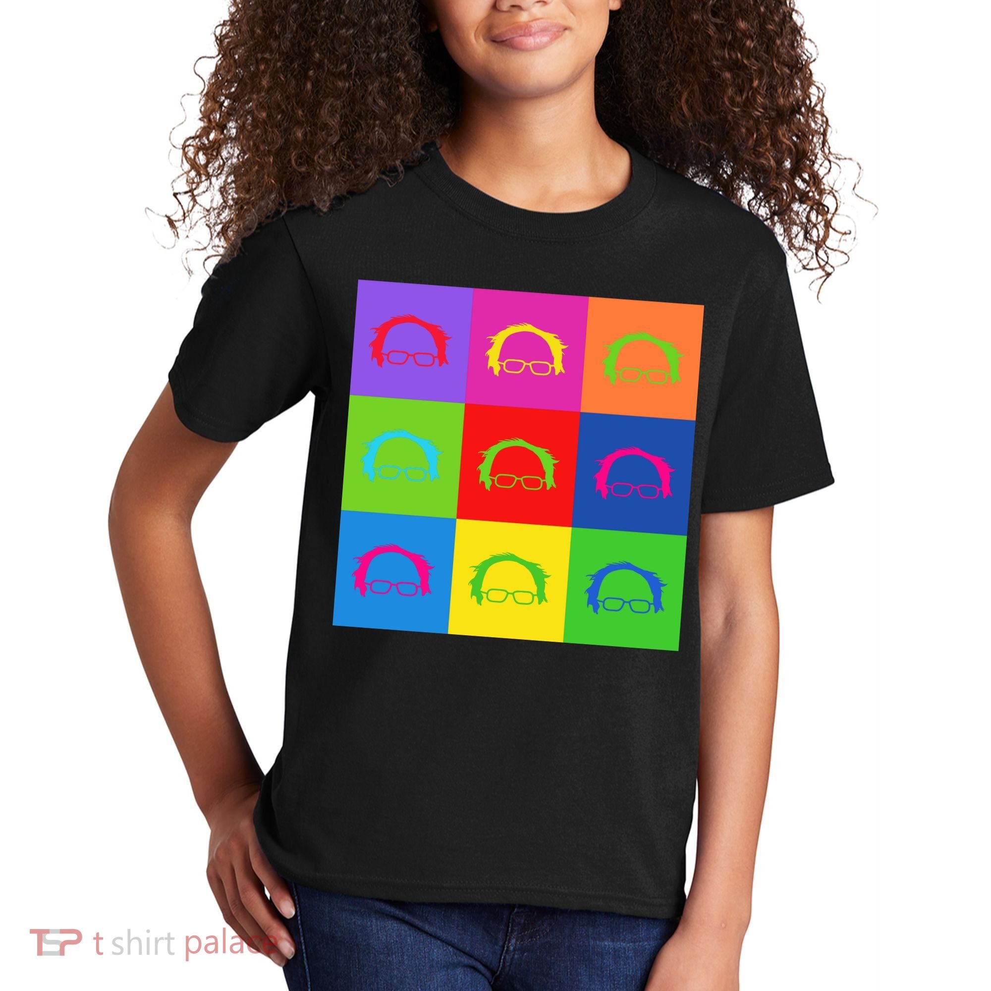 Bernie Sanders Hair Minimalist Pop Art Kids T-Shirt