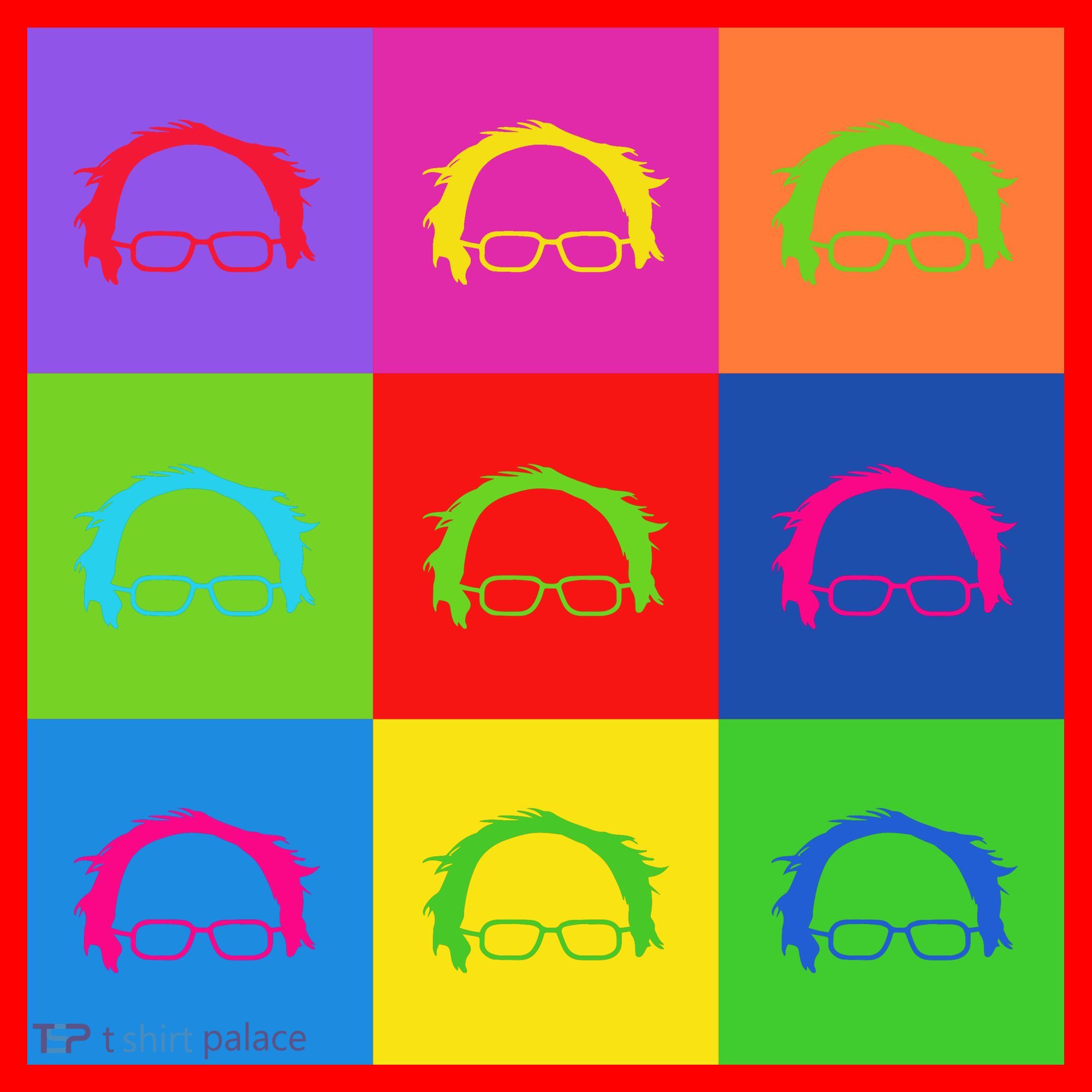 Bernie Sanders Hair Minimalist Pop Art Santa Hat