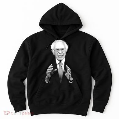 Bernie Sanders Hands Black and White Portrait Hoodie