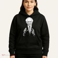 Bernie Sanders Hands Black and White Portrait Hoodie thumb 5