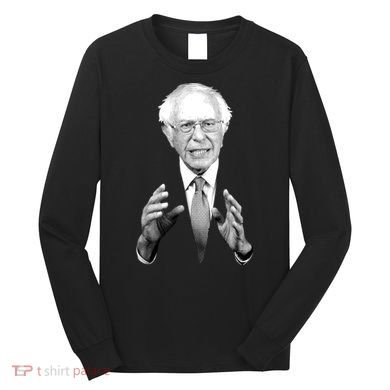 Bernie Sanders Hands Black and White Portrait Long Sleeve Shirt