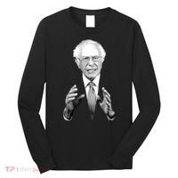 Bernie Sanders Hands Black and White Portrait Long Sleeve Shirt thumb 0