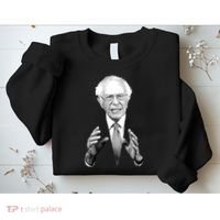 Bernie Sanders Hands Black and White Portrait Sweatshirt thumb 2