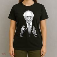 Bernie Sanders Hands Black and White Portrait T-Shirt thumb 4