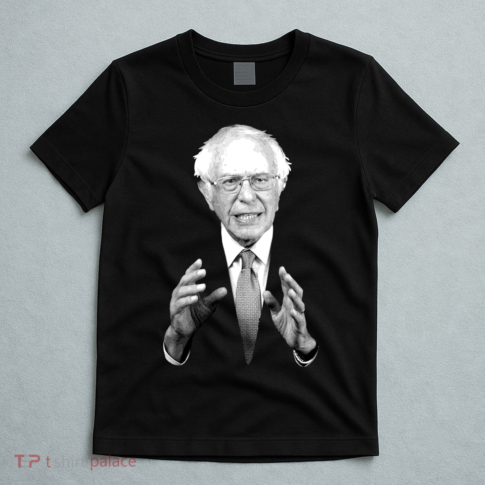 Bernie Sanders Hands Black and White Portrait T-Shirt