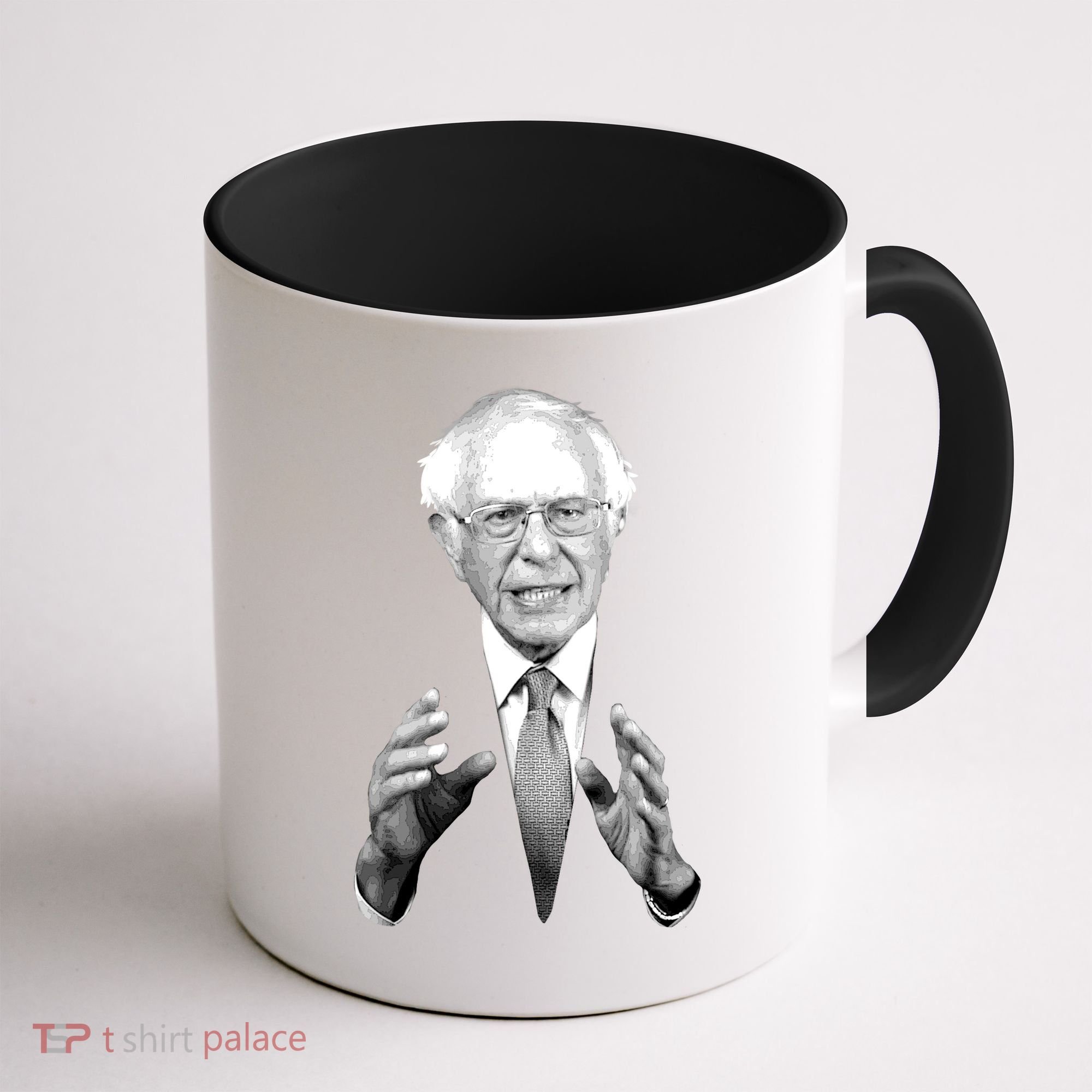 Bernie Sanders Hands Black and White Portrait Coffee Mug