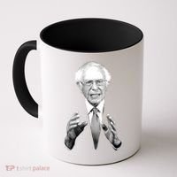 Bernie Sanders Hands Black and White Portrait Coffee Mug thumb 0