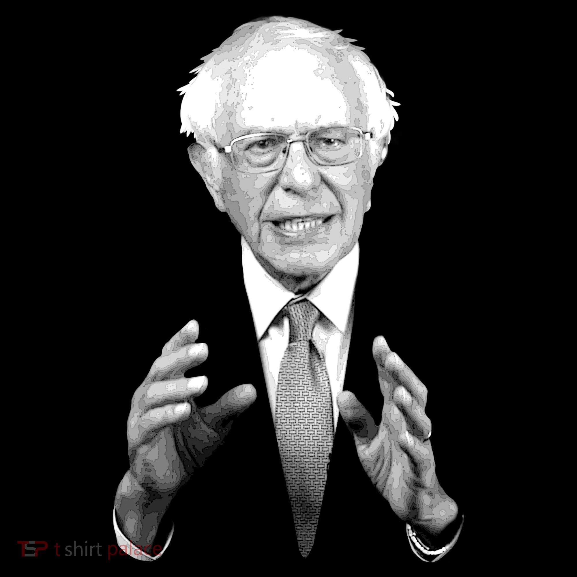 Bernie Sanders Hands Black and White Portrait Coffee Mug