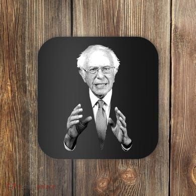 Bernie Sanders Hands Black and White Portrait Coaster