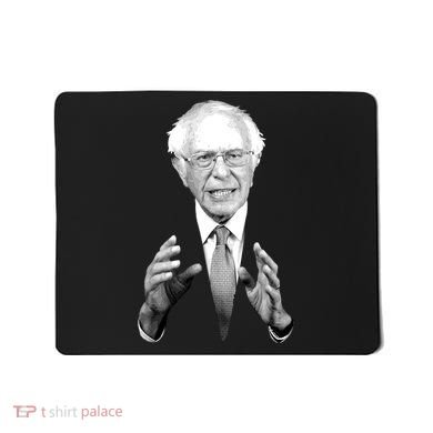 Bernie Sanders Hands Black and White Portrait Mousepad