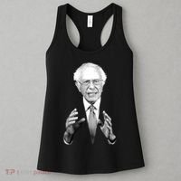 Bernie Sanders Hands Black and White Portrait Women's Tank Top thumb 3