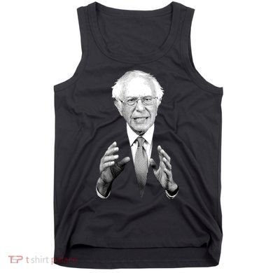 Bernie Sanders Hands Black and White Portrait Tank Top