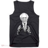 Bernie Sanders Hands Black and White Portrait Tank Top thumb 0