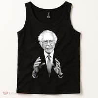 Bernie Sanders Hands Black and White Portrait Tank Top thumb 2