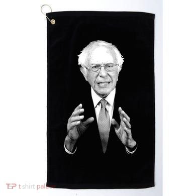 Bernie Sanders Hands Black and White Portrait Golf Towel