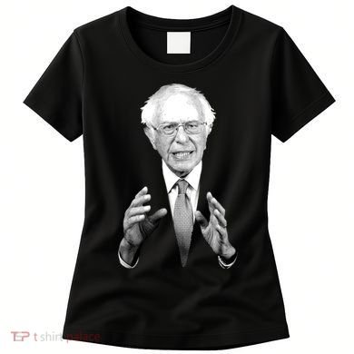 Bernie Sanders Hands Black and White Portrait Women's T-Shirt