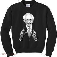 Bernie Sanders Hands Black and White Portrait Kids Sweatshirt thumb 0