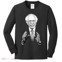 Bernie Sanders Hands Black and White Portrait Kids Long Sleeve Shirt thumb 0