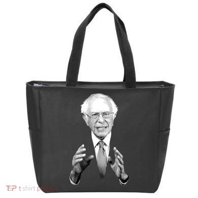 Bernie Sanders Hands Black and White Portrait Tote Bag