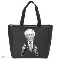 Bernie Sanders Hands Black and White Portrait Tote Bag thumb 0