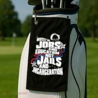 Bernie Sanders Invest In Jobs Golf Towel thumb 2