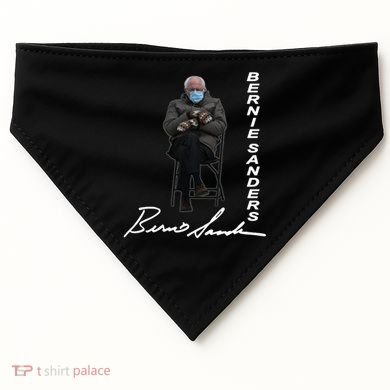 Bernie Sanders Mitten Meme Signature USA-Made Doggie Bandana