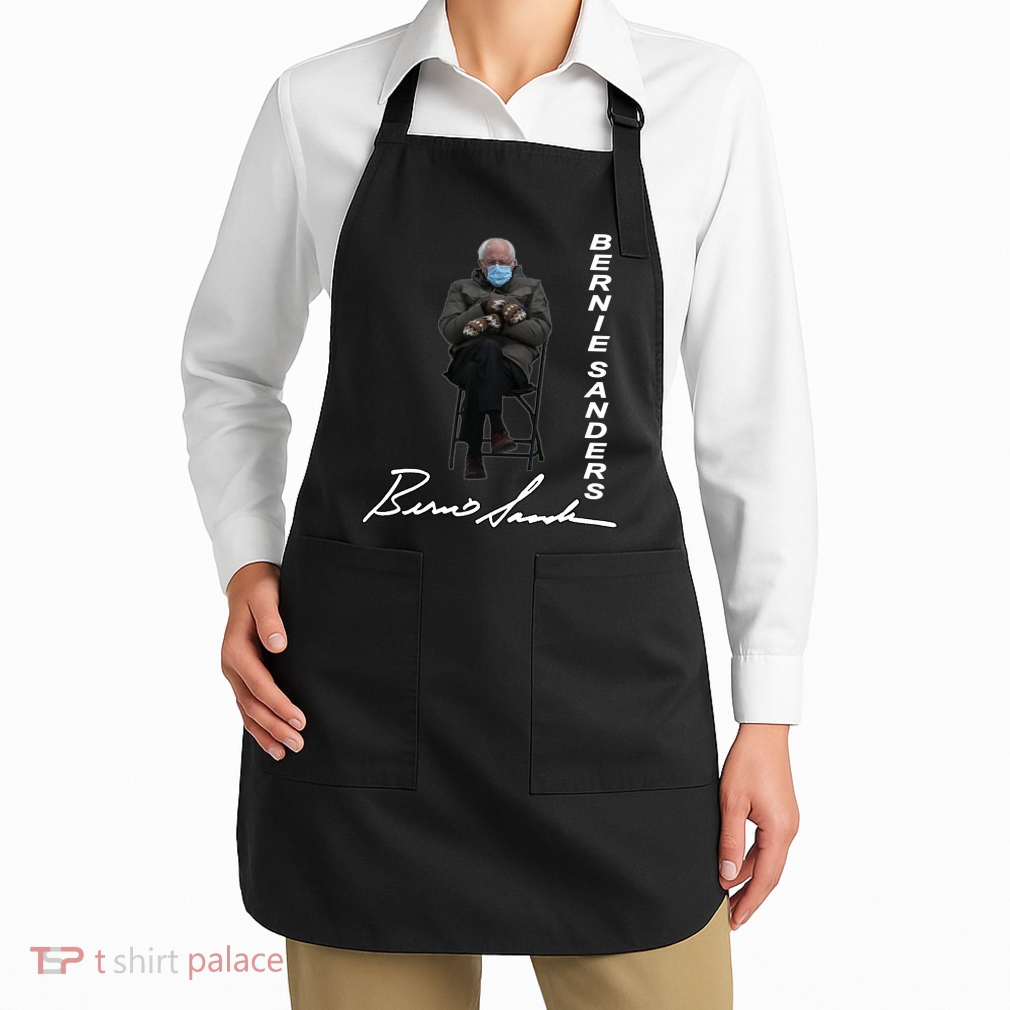 Bernie Sanders Mitten Meme Signature Apron
