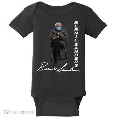 Bernie Sanders Mitten Meme Signature Baby Bodysuit