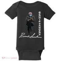 Bernie Sanders Mitten Meme Signature Baby Bodysuit thumb 0