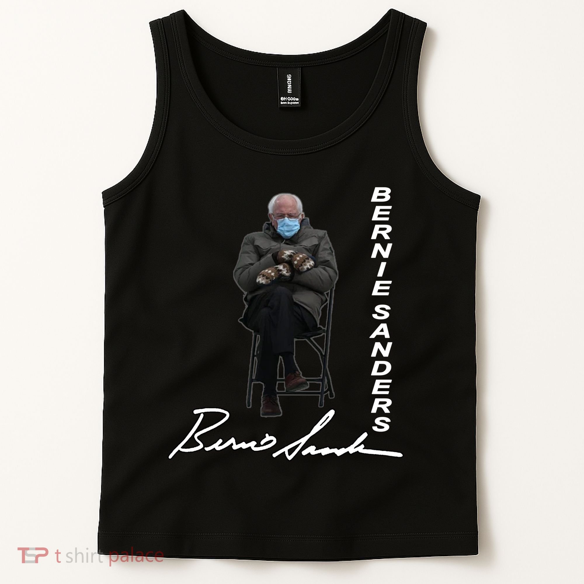 Bernie Sanders Mitten Meme Signature Tank Top