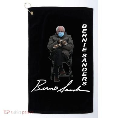 Bernie Sanders Mitten Meme Signature Golf Towel