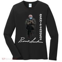 Bernie Sanders Mitten Meme Signature Women's Long Sleeve Shirt thumb 0