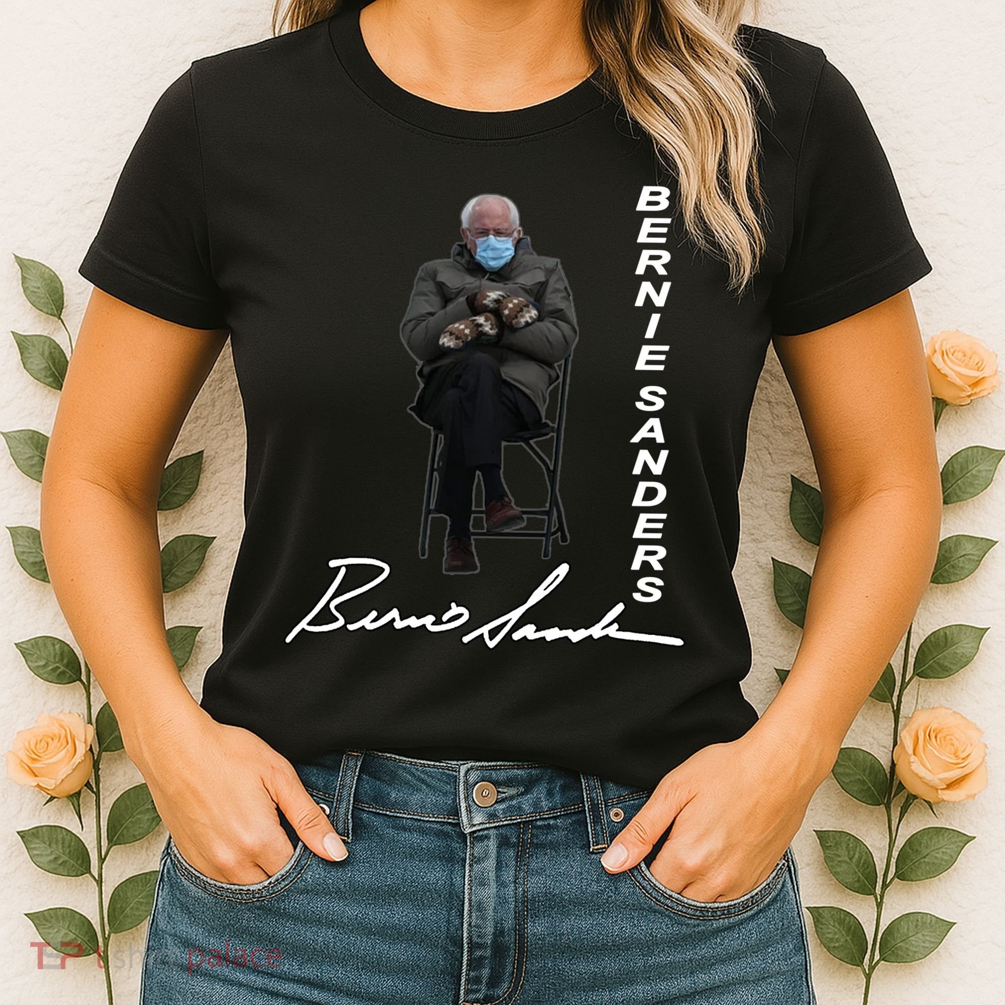 Bernie Sanders Mitten Meme Signature Women's T-Shirt