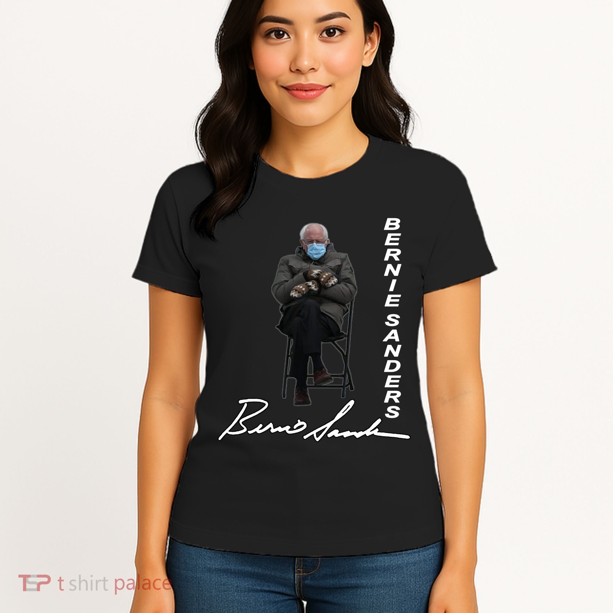 Bernie Sanders Mitten Meme Signature Women's T-Shirt