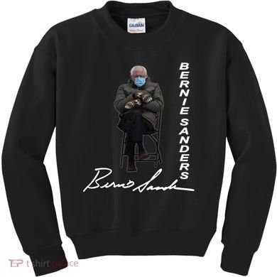 Bernie Sanders Mitten Meme Signature Kids Sweatshirt