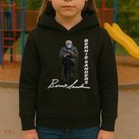 Bernie Sanders Mitten Meme Signature Kids Hoodie thumb 3