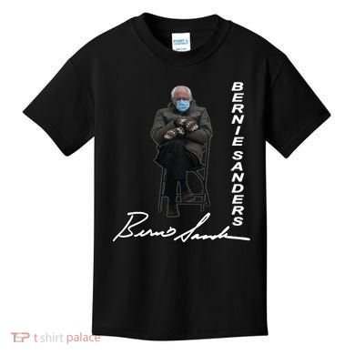 Bernie Sanders Mitten Meme Signature Kids T-Shirt