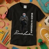 Bernie Sanders Mitten Meme Signature Kids T-Shirt thumb 3