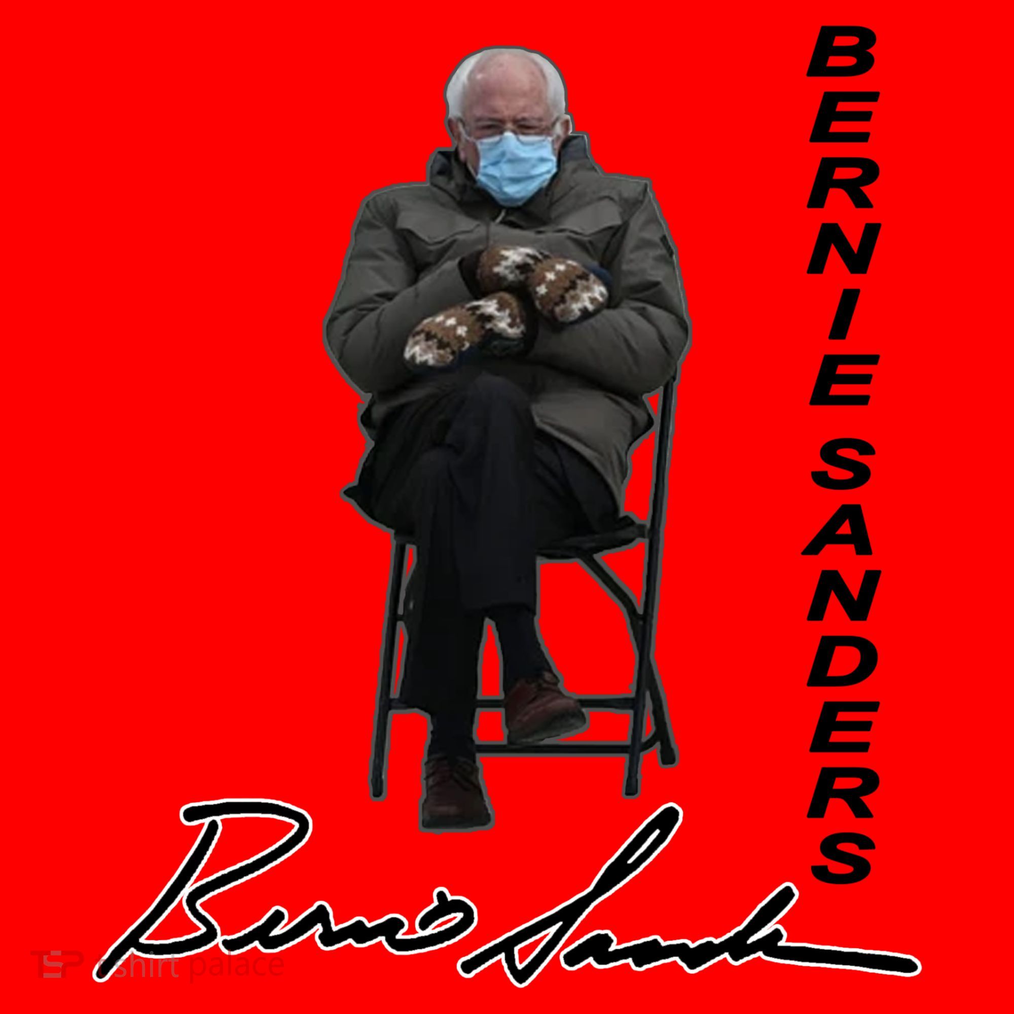 Bernie Sanders Mitten Meme Signature Santa Hat