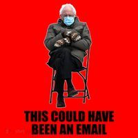 Bernie Sanders Mitten Meme This Could Have Been An Email Santa Hat thumb 1