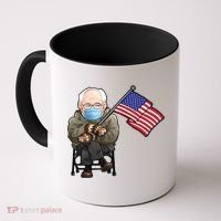 Bernie Sanders Mitten Meme USA Flag Coffee Mug thumb 0