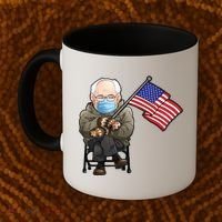 Bernie Sanders Mitten Meme USA Flag Coffee Mug thumb 2