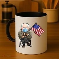 Bernie Sanders Mitten Meme USA Flag Coffee Mug thumb 4