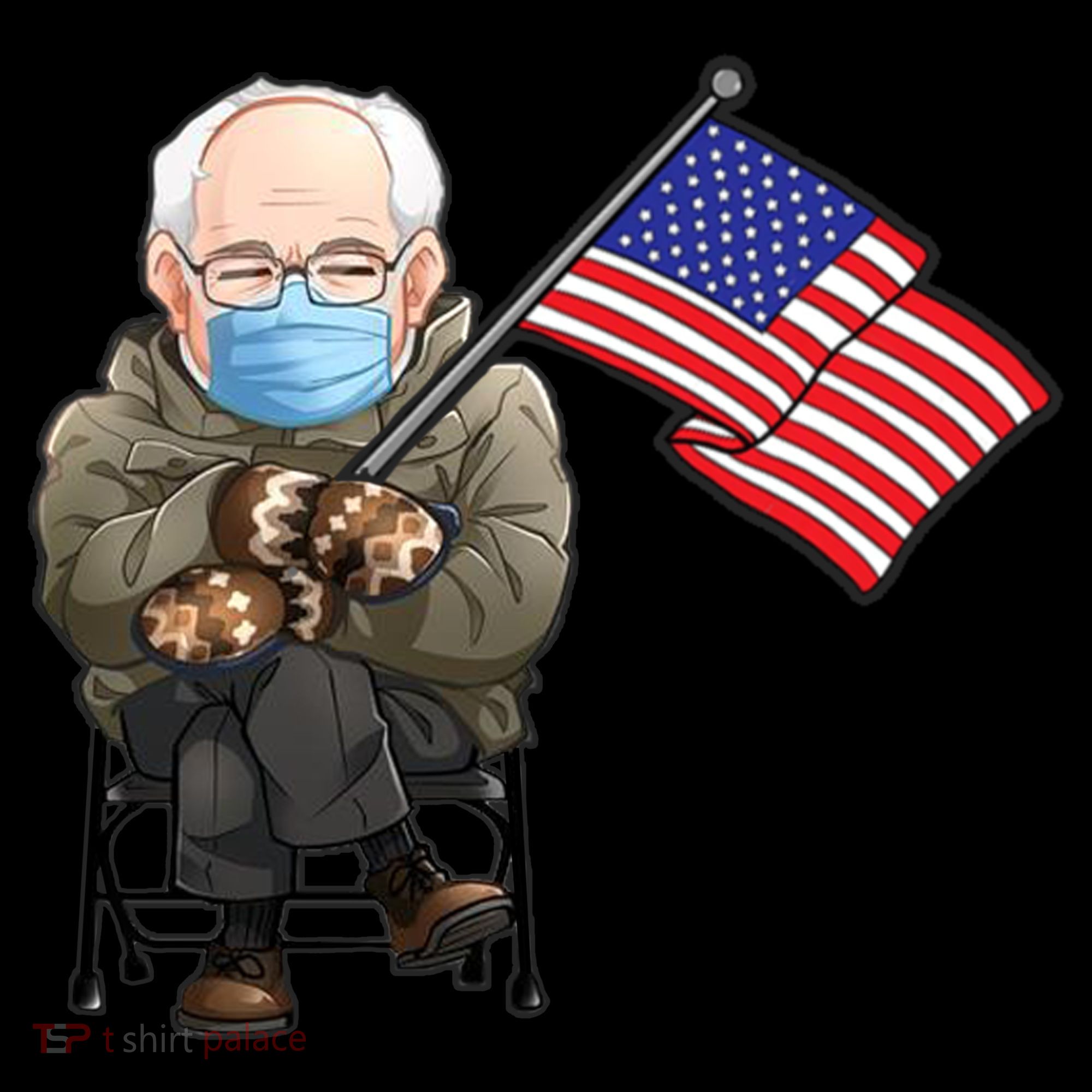 Bernie Sanders Mitten Meme USA Flag Coffee Mug