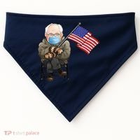 Bernie Sanders Mitten Meme USA Flag USA-Made Doggie Bandana thumb 0