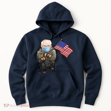 Bernie Sanders Mitten Meme USA Flag Hoodie