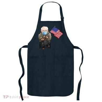 Bernie Sanders Mitten Meme USA Flag Apron
