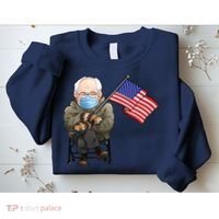 Bernie Sanders Mitten Meme USA Flag Sweatshirt thumb 2