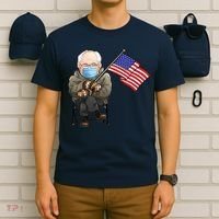 Bernie Sanders Mitten Meme USA Flag T-Shirt thumb 6